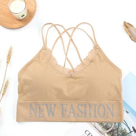 

Women s Underwear Tube Top Color Matching Lace Vest Sports Suspenders Bra