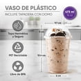 thumbnail image 2 of Vasos Berry Bloom con capacidad de 16 oz (473 ml), fabricados en plástico transparente. Incluyen tapa tipo domo., 2 of 5