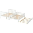 thumbnail image 6 of Bellemave Full Over Full Stairway Bunk Beds with Trundle, Solid Wood Full Size Bunk Bed with Stairs, Detachable Bunk Bed Can be Converted Into 3 Separate Beds (White), 6 of 11