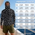 thumbnail image 6 of SEANATIVE Men's Fishing Hoodie UV Protection Hooded Top Long Sleeve Sun Block Top with Mesh Mask Fishing Clothes Sun Shirt Athletic Wear Outfit for Men, S, Gray Leopard Print, 6 of 7