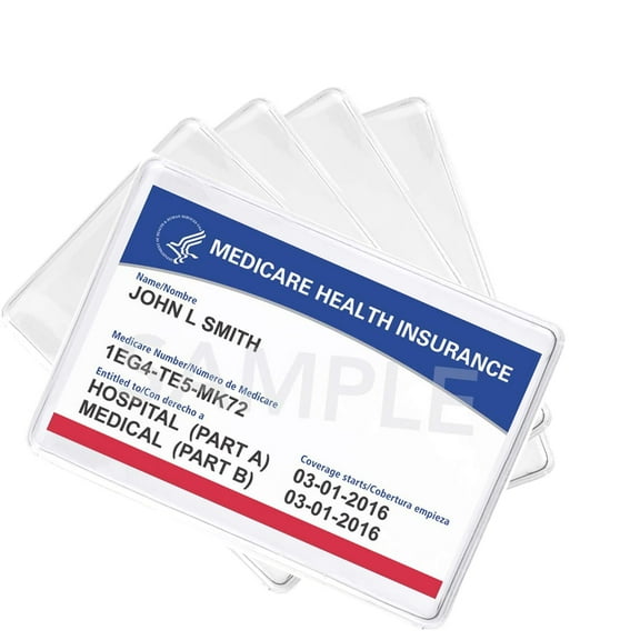 Specialist ID Premium Medicare Card Protector Plastic Sleeves 25 Pcs