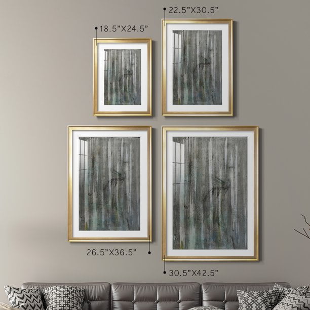 Wexford Home Birch Forest Abstracts I Premium Framed Print, 30.5" x 42.5" - Ready to Hang, Gold (Set of 2)