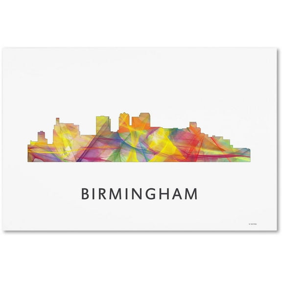 Trademark Fine Art 'Birmingham Alabama Skyline WB-1' Canvas Art by Marlene Watson