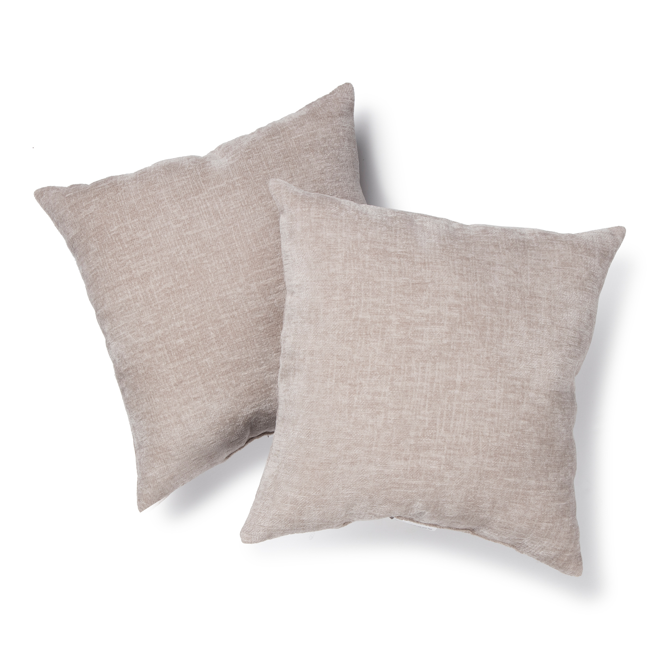 Mainstays Chenille Decorative Square Throw Pillow, 18" x 18", Gray Pumice, 2 Pack - image 3 of 5