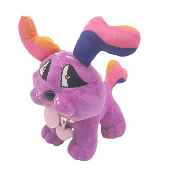 Poppy Playtime Purple Rainbow Dog Plush Toy, 9.6" Soft Stuffed Doll for Kids & Fans