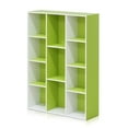 thumbnail image 5 of Furinno 11-Cube Reversible Open Shelf Bookcase, White/Green 11107WH/GR, 5 of 6