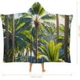 thumbnail image 2 of Wearable Blanket Hoodie Oversized Soft Warm Hooded Blanket Palm Trees Blanket Throw Wrap Poncho for Women, 2 of 6