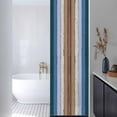 thumbnail image 3 of Blue Brown Window Privacy Film, Farmhouse Wood Grain Vintage Vertical Striped Static Cling UV Sun Blocking Heat Control Window Tint, Non-Adhesive One Way Windows Privacy Cover 17.7''x78.7'', 3 of 7