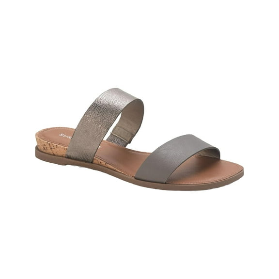 Sun Stone Womens Easten Snake Print Slip On Slide Sandals