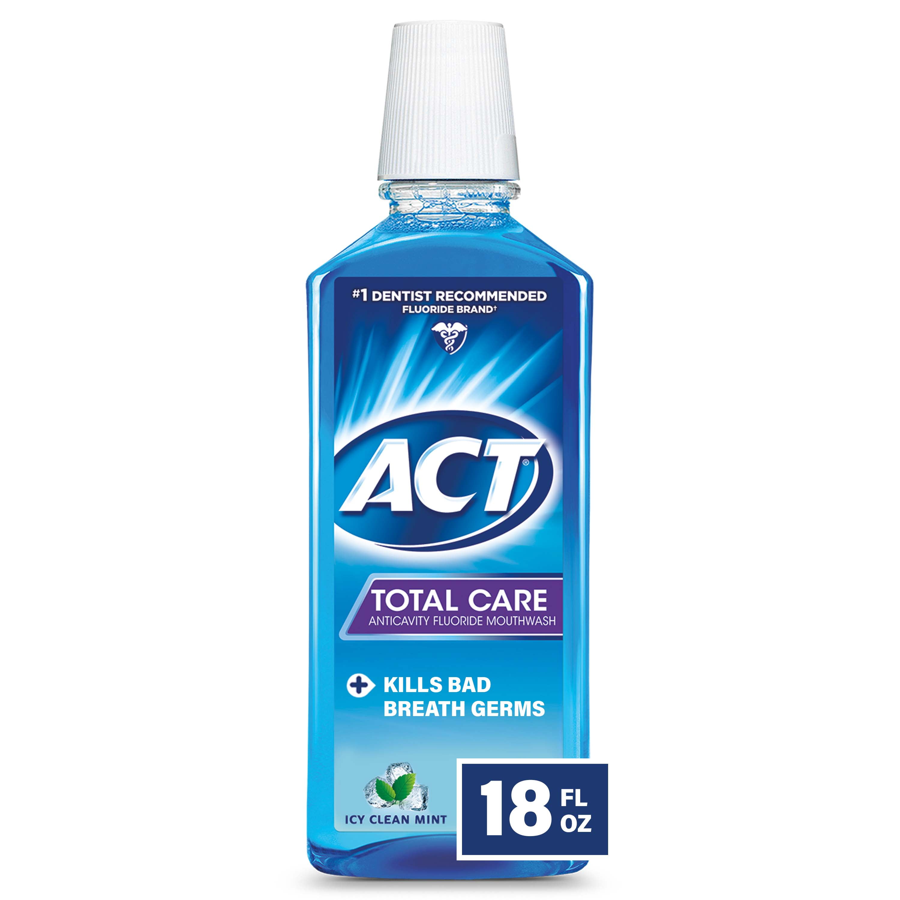 Buy act total care anticavity fluoride mouthwash with 11 alcohol icy