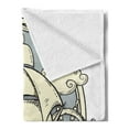 thumbnail image 2 of Vintage Boat Soft Flannel Fleece Throw Blanket, Courage Theme with Old Ornamental Ship with Roses Birds Anchor Windrose, Cozy Plush for Indoor and Outdoor Use, 60" x 80", Beige and Grey, by Ambesonne, 2 of 5