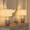 thumbnail image 2 of Lux Lighting Sea Shell Coastal White and Blue Table Lamps(Set of 2) 3-Way Switch, 2 of 9
