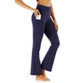 thumbnail image 2 of Pantalones de yoga deportivos de secado rápido con bolsillos y elásticos de color liso para mujer, 2 of 5