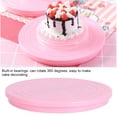 thumbnail image 4 of Baking Accessory, 360 Degrees Rotating Cake Stand, Pink For Diy Cakes And Other Desserts Family Kitchens Cake Shops, Dessert Shops, 4 of 8