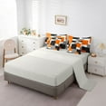 thumbnail image 5 of Castle Fairy Abstract Square Bedding Comforter Set,Black Grey Orange Full Bedding Set, 5 of 8