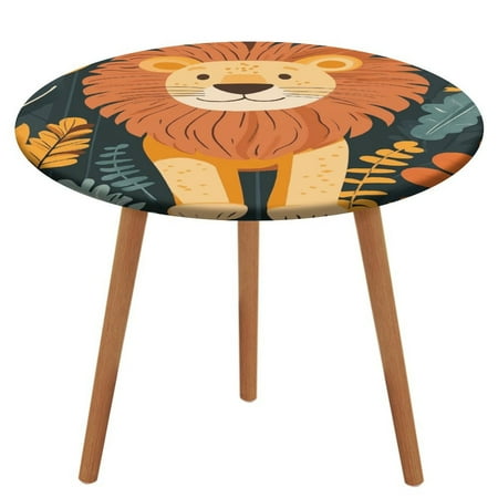 

Forest Lion (34) Round Fitted Tablecloth Elastic Table Cover Waterproof Dining for Indoor Outdoor Decor Table Cloth
