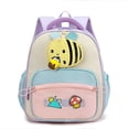 thumbnail image 2 of sususu Preppy Backpack for Teens : 13.4 inch Bookbag Multi-pocket for School Daily Schoolbag with Cute Bee Print for Middle School Student (Purple), 2 of 8