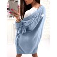 thumbnail image 4 of Vedolay Cardigans for Women Thick Sweaters Long Sleeve Coat Loose Women Outerwear 2023 Blue,One Size, 4 of 5