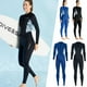 thumbnail image 2 of Wartleves Traje de baño de manga larga para mujer, traje de baño con protección UV para buceo, cremallera frontal para surf>, 2 of 7