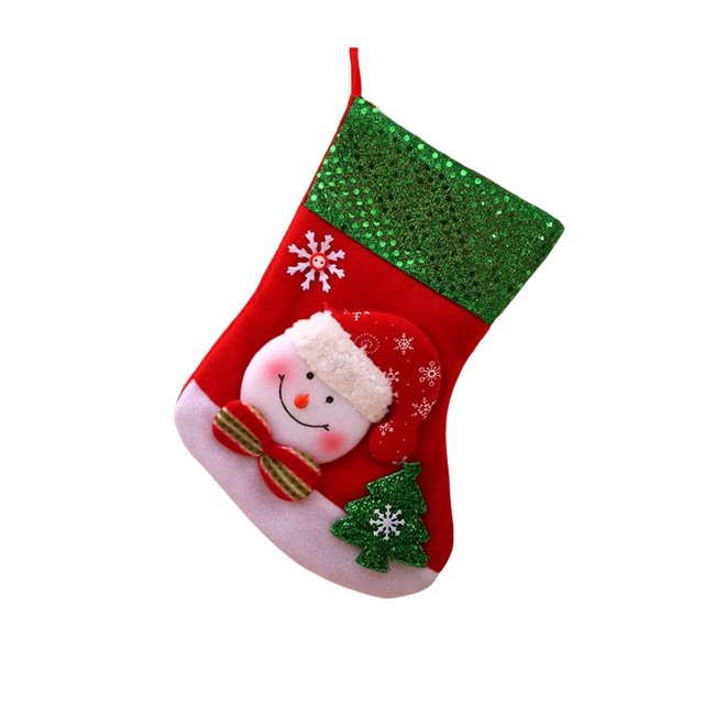 Calcetines colgantes de Navidad Monstrate tela con estampado de Papá Noel para Festival de chimenea