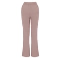 thumbnail image 5 of Wirdiell Women Casual Linen Pants Straight Leg Pants High Waisted Beach Pants Drawstring Relaxed Fit Sweatpants with Pockets, 5 of 6