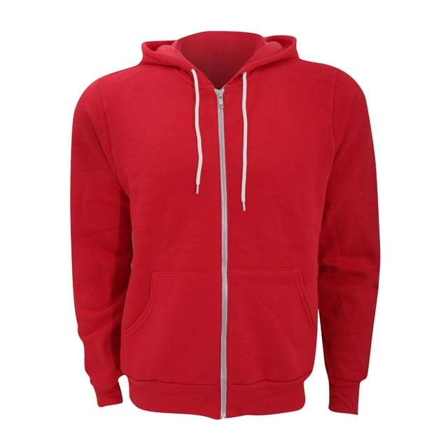 Canvas Unixex Sweat à Capuche à Fermeture à Glissière en Polaire Polycoton