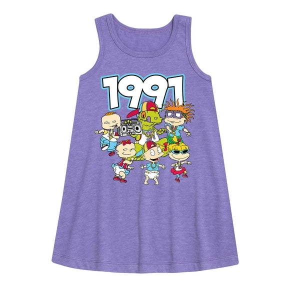 Rugrats - 90's Rugrats Back - Toddler and Youth Girls A-line Dress