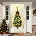thumbnail image 5 of Honmine Embroidery Effect Christmas Hanging, 35x72 Inch Door Curtain with 3D Appearance, Festival Party Decor with Traditional Designs, 5 of 6