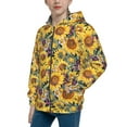 thumbnail image 2 of Sigee Sunflowers Vintage for Teenage Zip Up Hoodies Long Sleeve Sweatshirts-Medium, 2 of 6