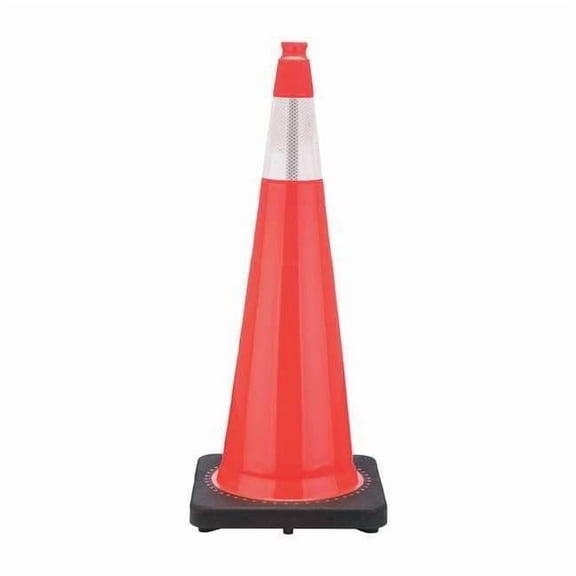 Traffic Cone, PVC, High-Intensity Prismatic, 36 in Height, 12 lb, Orange