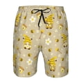 thumbnail image 4 of Naloa Cute Bee Gnomes Men's Beach Shorts, Surfing shorts, Swim trunks, Quick Dry Swim Trunks for Surfing Beach Fun - Medium, 4 of 9