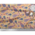 thumbnail image 3 of Soimoi Modal Satin Fabric Artistic Paisley Print Fabric by Yard 42 Inch Wide, 3 of 3