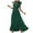 Green, variant on GEWSEY Womens 2025 Summer Puff Short Sleeve Midi Dress V Neck Floral Textured Ruffle Flowy Beach Party Dresses Green, S