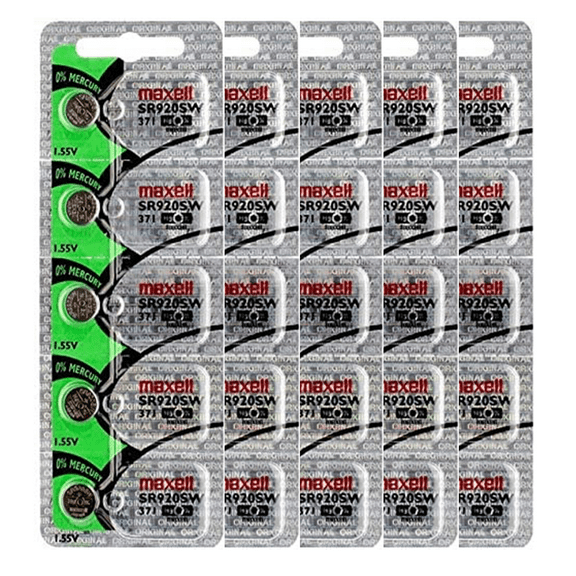 Watch Battery Button Cell SR920SW 371 Pack of 25 Batteries
