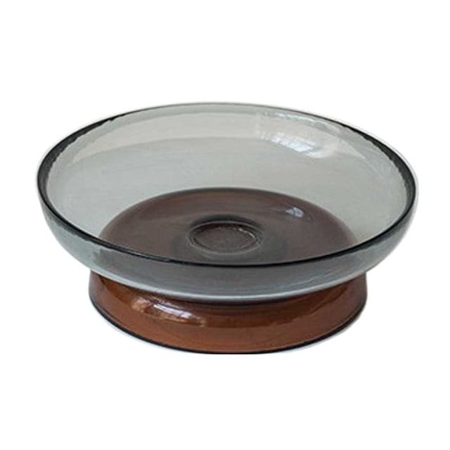 Frutero de cristal moderno, ligero y lujo, redondo, gran capacidad con base, ideal for sala estar, salón o decoración del hogar
