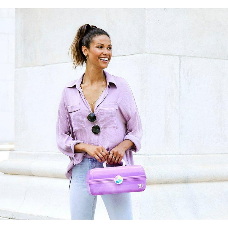 Caboodles On-The-Go Girl Cosmetic Case, Purple Marble, Retro