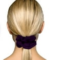 thumbnail image 3 of Scrunchies Cotton Knit Standard Size Ponytail Holder Made in USA Scrunchie King Plum, 3 of 5