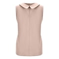 thumbnail image 5 of YUEHUA Women's Linen Blend Sleeveless Top, Rolled Neck Tank Blouse, Loose Fit Breathable Casual Summer Shirt for Office & Daily Wear, 5 of 6