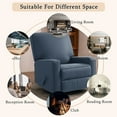 thumbnail image 5 of 360° Swivel Rocker Recliner , Glider Rocker Recliner, Rocking Chairs for Nursery, Linen Fabric Chair with High Back, Deep Seat, for Living Room, Bedroom, Blue, 5 of 7