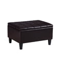 thumbnail image 6 of Storage Ottoman, Lift Top Bed Bench Oversize Cocktail Footrest Stool in Upholstered Faux Leather, Large Square Coffee Table for Living Room Bedroom, 33.86"L x 26"W x 18.1"H, Dark Brown, 6 of 7