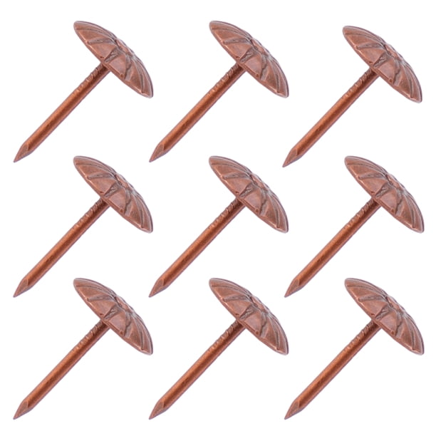 GOOHOCHY 500Pcs 11x17mm Uñas de espuma de sofá antiguo Uñas de tachuela Muebles para sofá Uñas de burbujas Puerta Uñas de sofá Puerta de zapato Accesorios decorativos para sofá (Marrón)