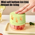 thumbnail image 4 of Press Type Ice Tray with Lid for Kitchen, Sealed Leakproof Ice Maker, Long Strip Mold for Freezer, Portable Ice Pop Maker for Iced Coffee Cocktail Party, Stackable Plastic, 4-Cavity, 4 of 6