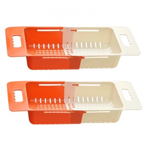 ACDANC 2Pcs Small Dish Drying Rack Dish Drying Rack in Sink Dish Drying Rack Orange