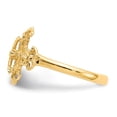 thumbnail image 4 of 14K Yellow Gold Ring Band Themed diamond-cut Crucifix, 4 of 5