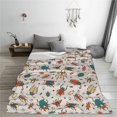 thumbnail image 5 of Salouo summer insects Print Bed Blankets, Flannel Blanket Comfortable Air Conditioning Blanket Lightweight Blanket for Sofa Bed Travel & Couch-50"x40", 5 of 7