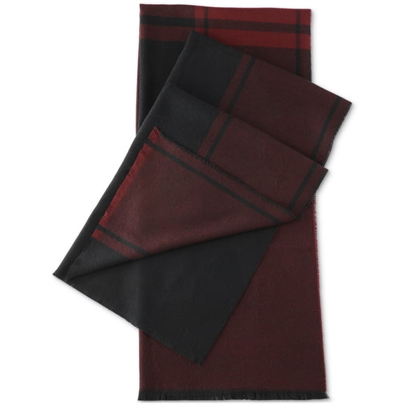 Alfani Mens Scarf One Size Maroon Red Black