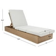 thumbnail image 2 of SAFAVIEH Vincent Wood Outdoor Chaise Lounge, Natural/White, 2 of 16