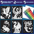 thumbnail image 3 of Crayola Glow Fusion Marker Coloring Set - Mythical Creatures, 3 of 5