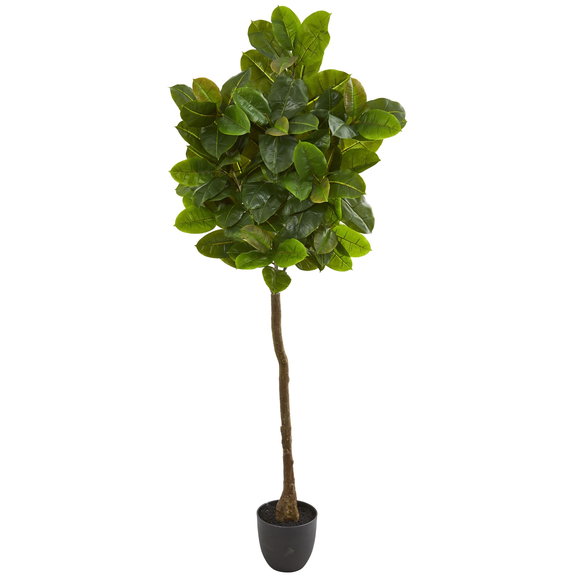 Nearly Natural 6ft. Rubber Leaf Artificial Tree (Real Touch), Green