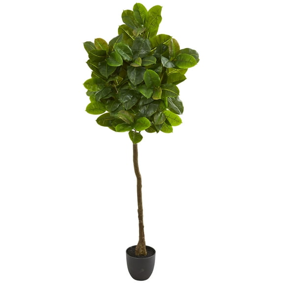 Nearly Natural 6ft. Rubber Leaf Artificial Tree (Real Touch), Green